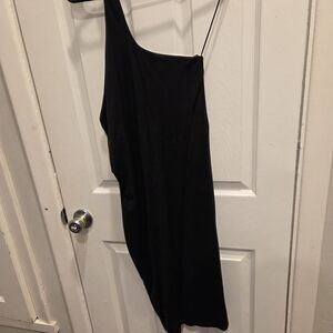 Express Black One-Shoulder Dress
